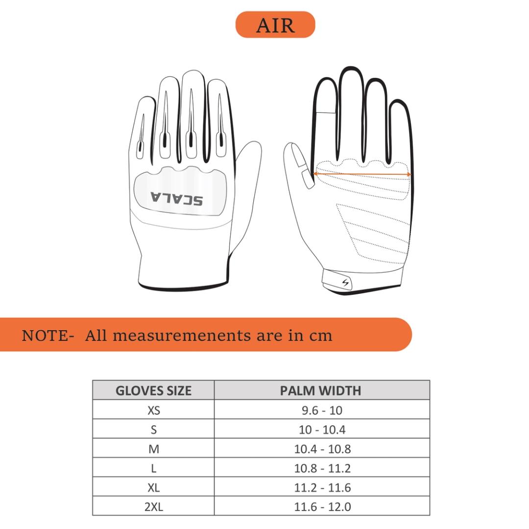 Scala Air Glove - Black Orange