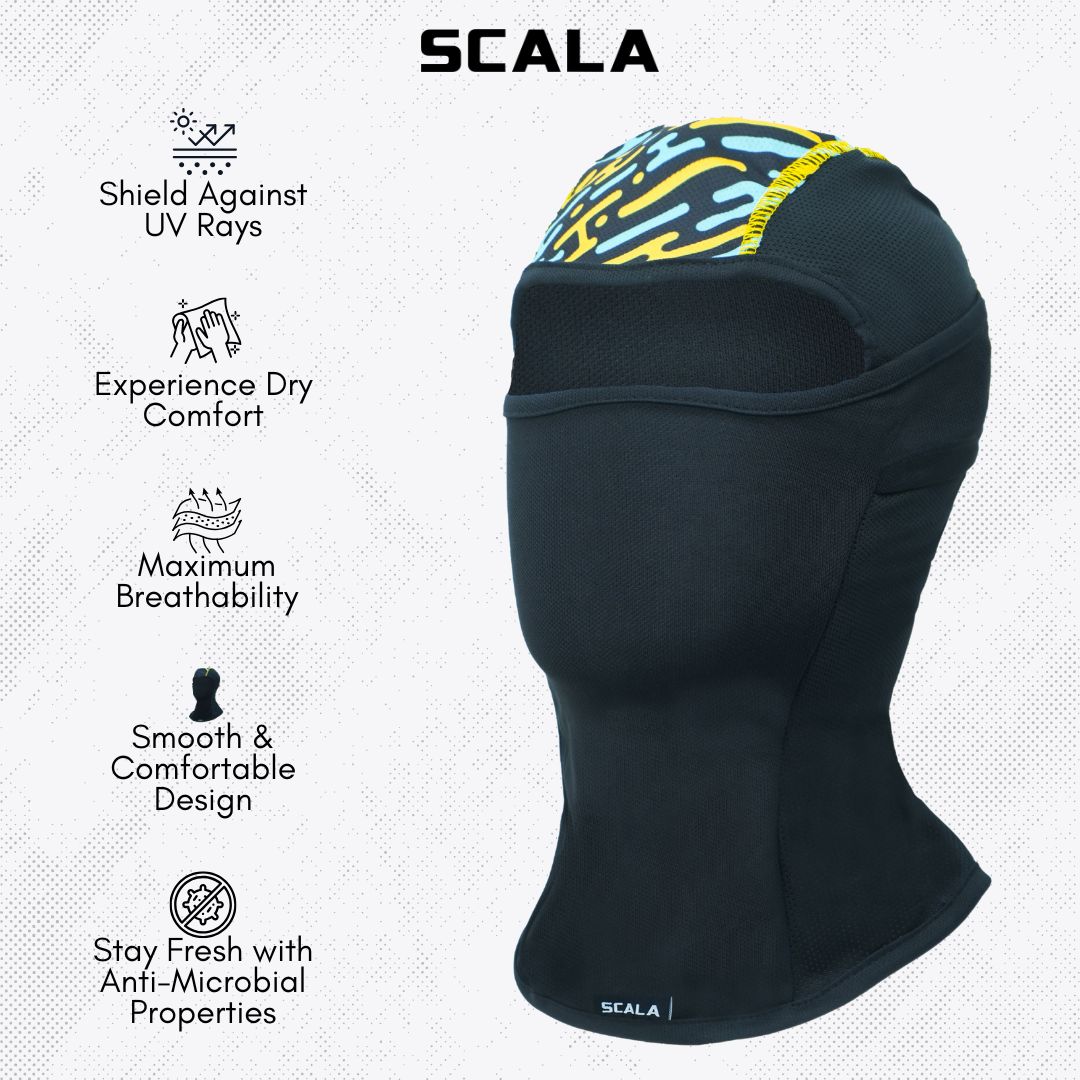 CoolKnit Multipanel Balaclava: Blue Yellow
