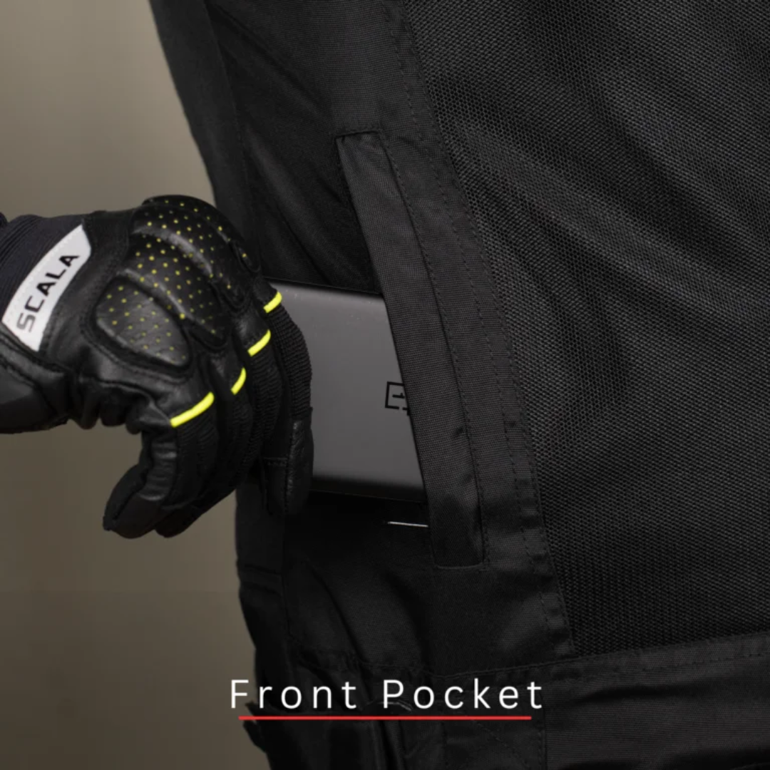 Scala Blaze Riding Jacket - Black and Neon