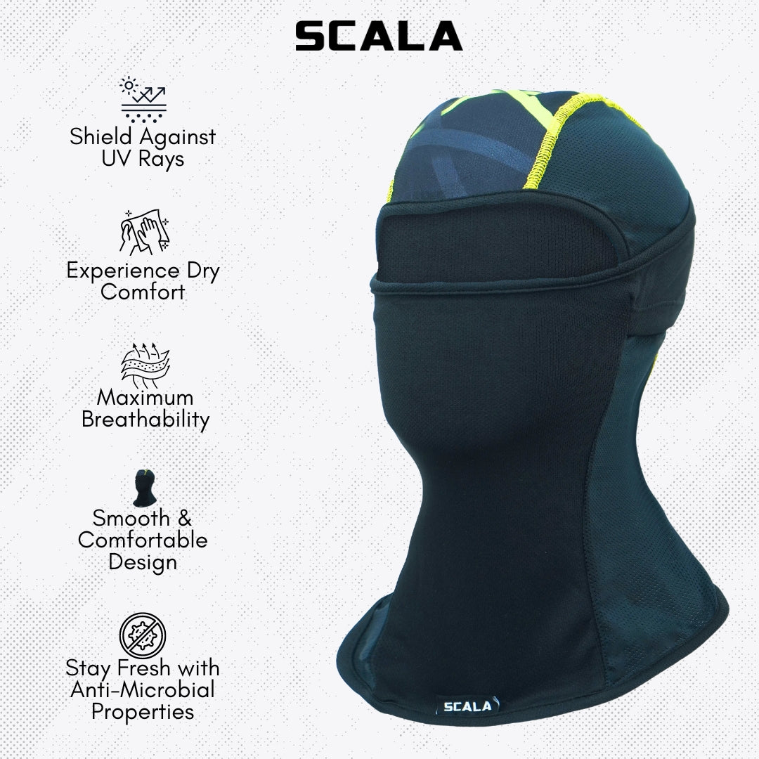 CoolKnit Multipanel Balaclava: Black Neon