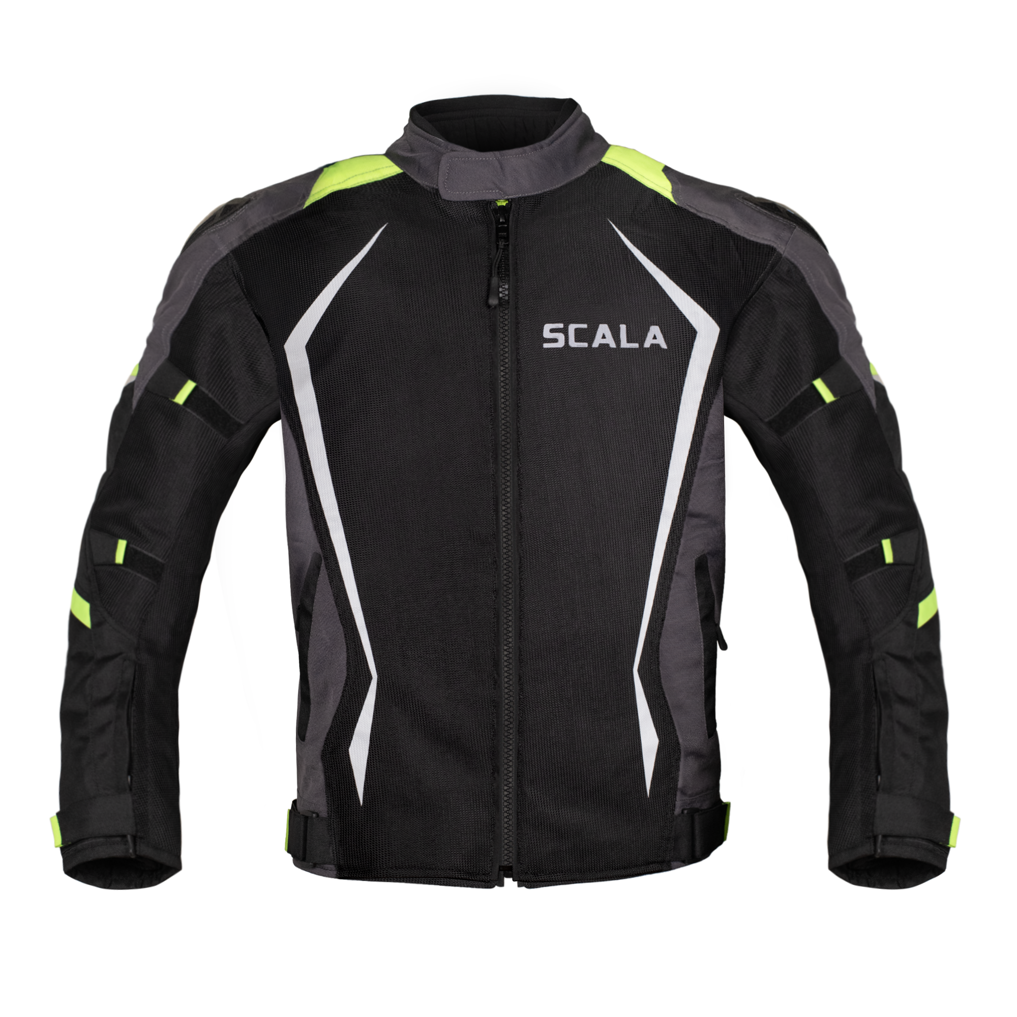 Scala Brave Riding Jacket - Black-Neon
