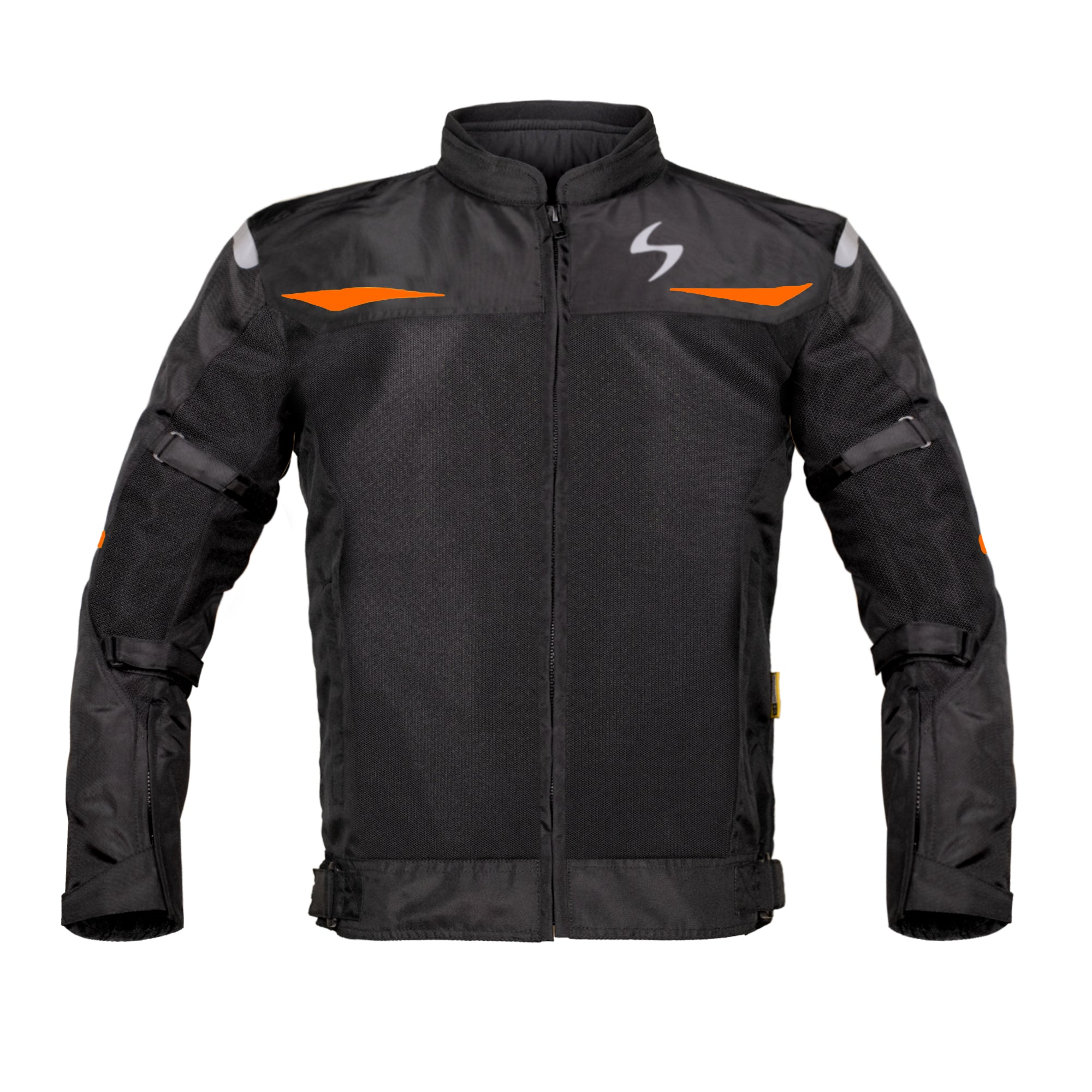 Scala Blaze Riding Jacket - Black and Orange