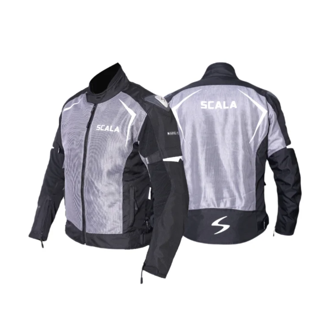 Scala Marvel V2 Riding Jacket - Black and Gray