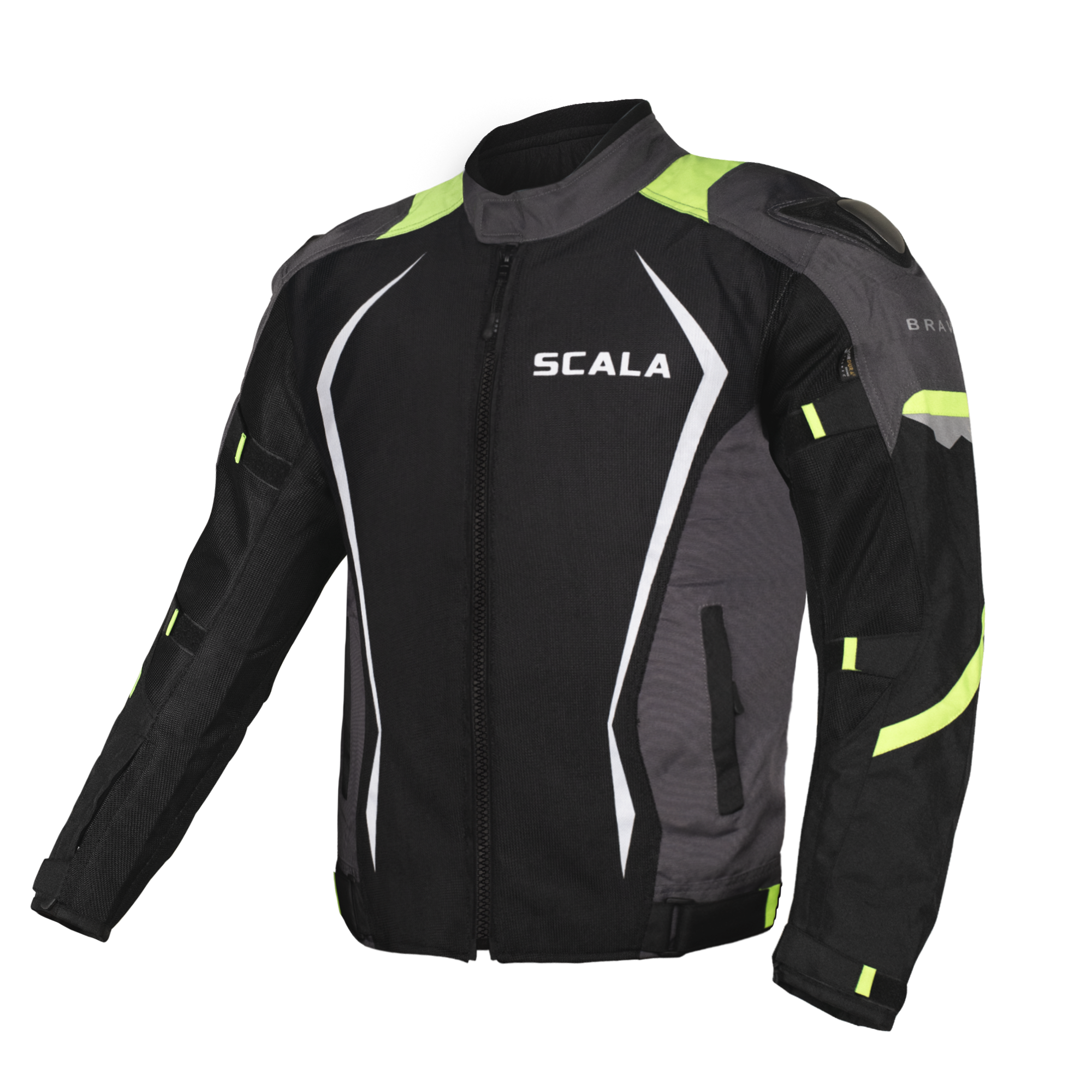 Scala Brave Riding Jacket - Black-Neon
